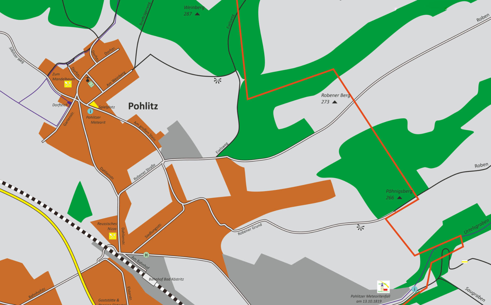 Blick auf Pohlitz vom Wachtelberg